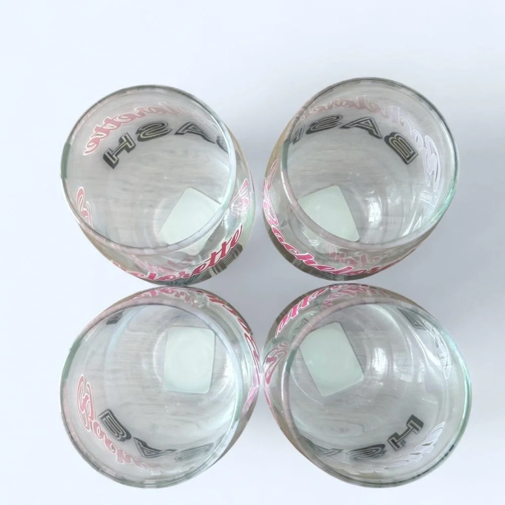 Cristar Bachelorette Bash Stemless Glasses, Set of 4, 15oz Each, Party Set- NEW